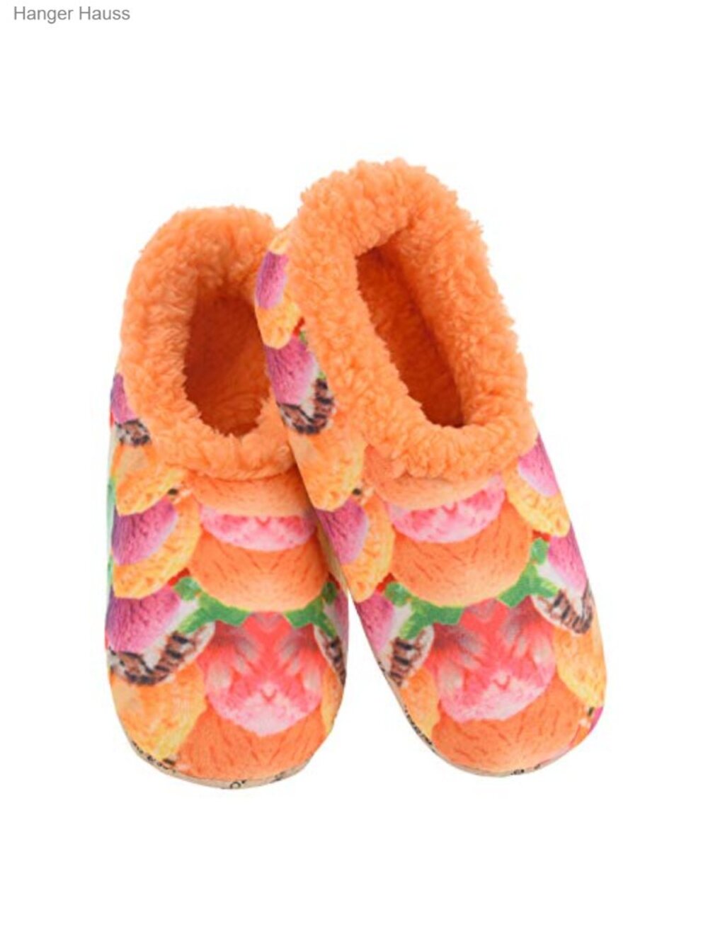 Snoozies Women's Strawberry Print Sherpa Lined Slippers Size Medium
